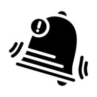 alarm bell alert glyph icon vector illustration