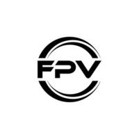 fpv logo diseño, inspiración para un único identidad. moderno elegancia y creativo diseño. filigrana tu éxito con el sorprendentes esta logo. vector