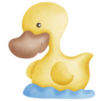 Yellow cute duck png