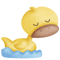 Jaune mignonne canard png