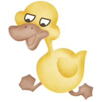 Yellow cute duck png