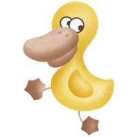 Yellow cute duck png