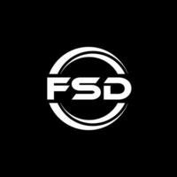 FSD Logo Design, Inspiration for a Unique Identity. Modern Elegance and Creative Design. Watermark Your Success with the Striking this Logo. vector