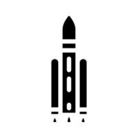 launch vehicle aeronautical engineer glyph icon vector illustration