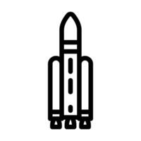 launch vehicle aeronautical engineer line icon vector illustration