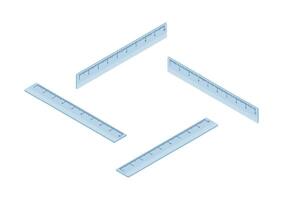 Set isometric ruler icon. illustrator vector