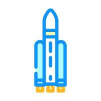 launch vehicle aeronautical engineer color icon vector illustration