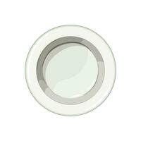 dinner plate white cartoon vector illustration