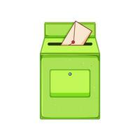 postbox mailbox letter cartoon vector illustration