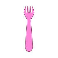 table toddler fork cartoon vector illustration