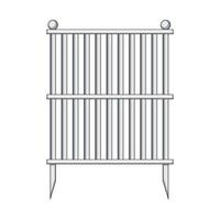 wooden white fence cartoon vector illustration