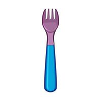 food toddler fork cartoon vector illustration