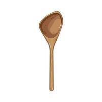 wood wooden spoon cartoon vector illustration