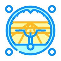 aircraft instrumentation aeronautical engineer color icon vector illustration