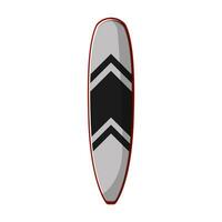 vintage surfboard beach cartoon vector illustration