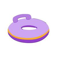 water inflatable ring cartoon vector illustration