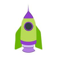 technology rocket toy cartoon vector illustration