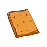 crispy cracker biscuit cartoon vector illustration