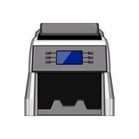 currency counter machine cartoon vector illustration