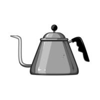 metal steel drip kettle cartoon vector illustration