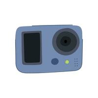 selfie action camera cartoon vector illustration