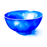 transparent Plastik Schüssel Blau png generativ ai