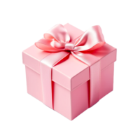 Pink gift box png generative ai