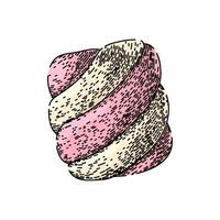 pink marshmallow candy sketch hand drawn vector