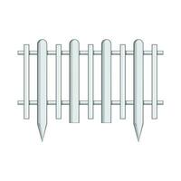 wood white fence cartoon vector illustration