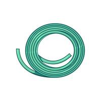 green garden hose cartoon vector illustration