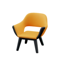 Leather yellow armchair png