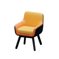 Leather yellow armchair png