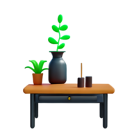 Tabelle und Vase png