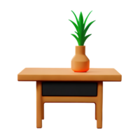 petit table et vase png