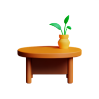 petit table et vase png