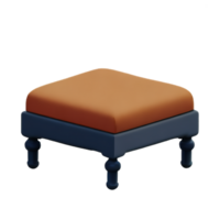 ottoman 3d avec blanc Contexte png