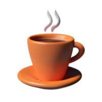 Cup of coffee with steam png