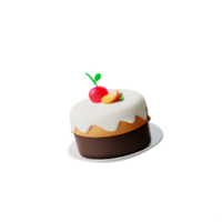 Cake and cupcake with cherry and strawberry png