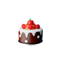 Cake and cupcake with cherry and strawberry png