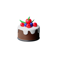 Cake and cupcake with cherry and strawberry png