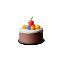 Cake and cupcake with cherry and strawberry png