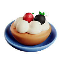 Pfannkuchen mit Kirschen und Sahne png