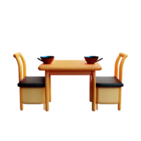 moderne table et chaise isoler png