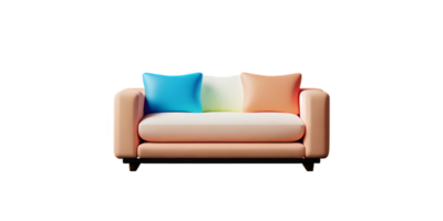 Modern sofa isolate on white background png