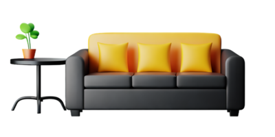 Modern sofa isolate on white background png