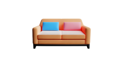 Modern sofa isolate on white background png