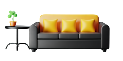 Modern sofa isolate on white background png