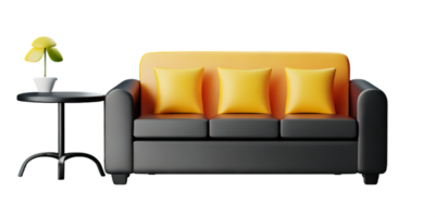 Modern sofa isolate on white background png