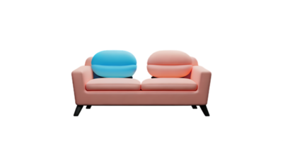 Modern sofa isolate on white background png