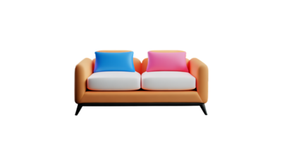 Modern sofa isolate on white background png